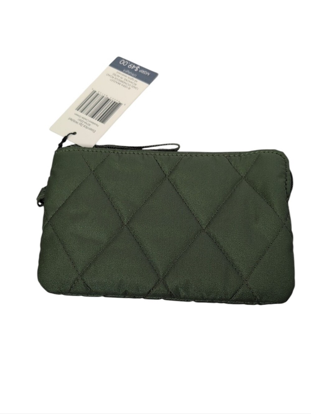 Vera Bradley Outlet Essential Zip Wristlet in Pearlized Cedar Green Ultralight